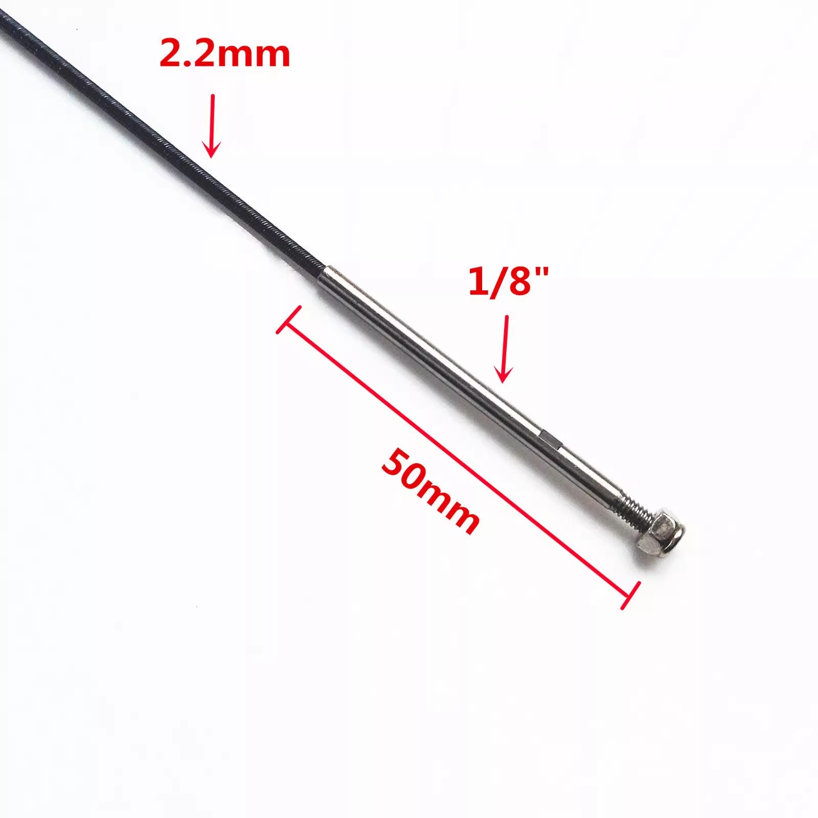 Shaft Flex Stiff - 3.175mm Entegre Esnek Mil 2.2 +