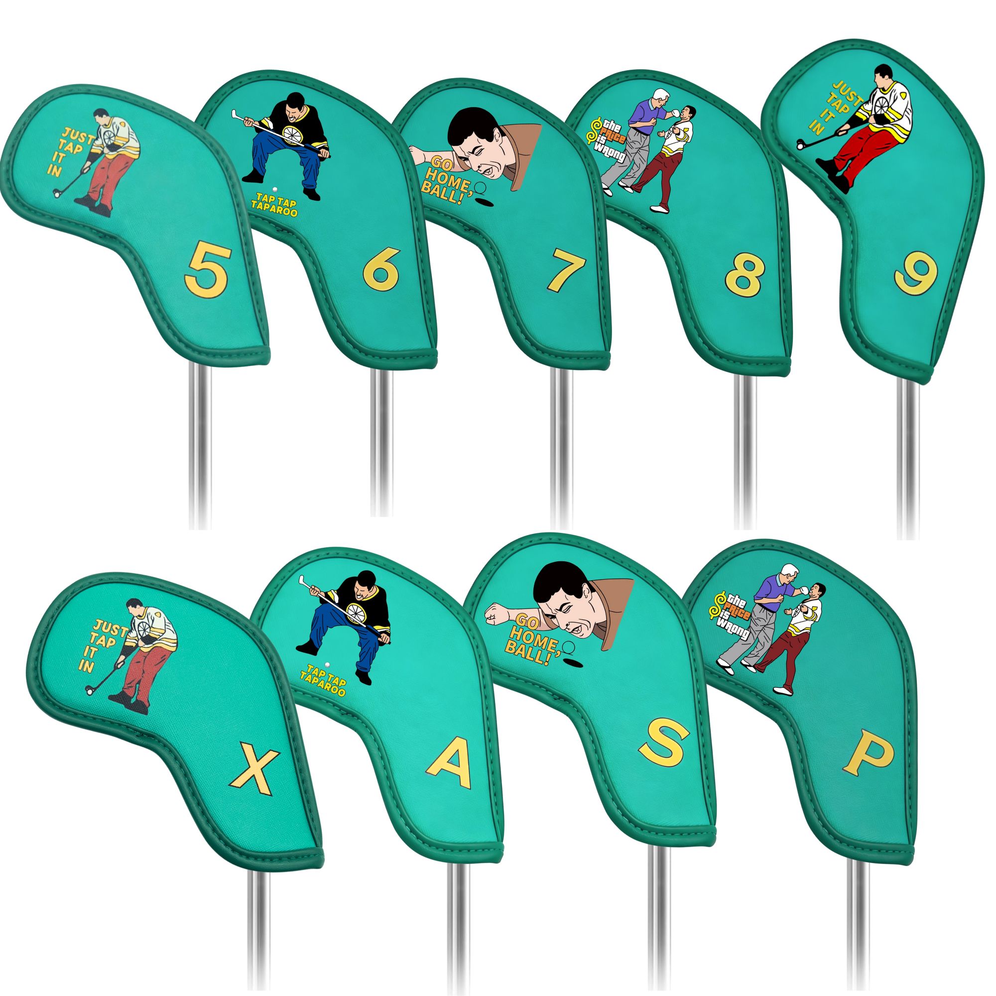 Golf Equipment Deals - 9 adet Komik Karikatür Tasarımlı Golf